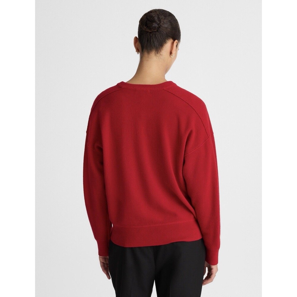 NWT Madewell Merino Wool Pullover Sweater Red Crewneck Women’s Medium M - Picture 5 of 7
